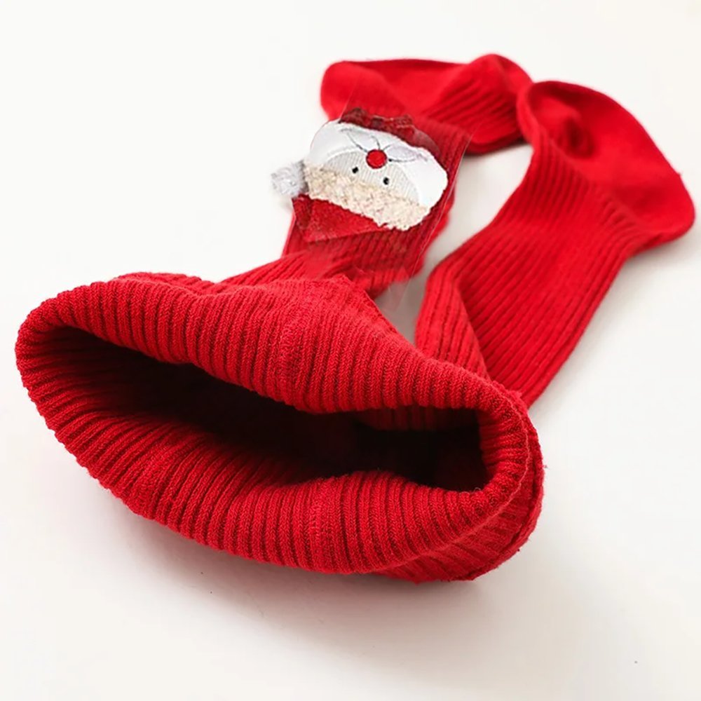 Little Surprise Box Red Christmas Glitter Santa Full Length Stockings For Toddlers