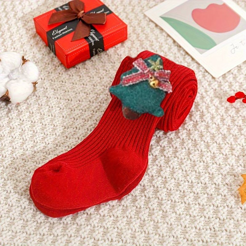 Little Surprise Box Red Christmas Glitter XMAS Tree Stockings For Kids