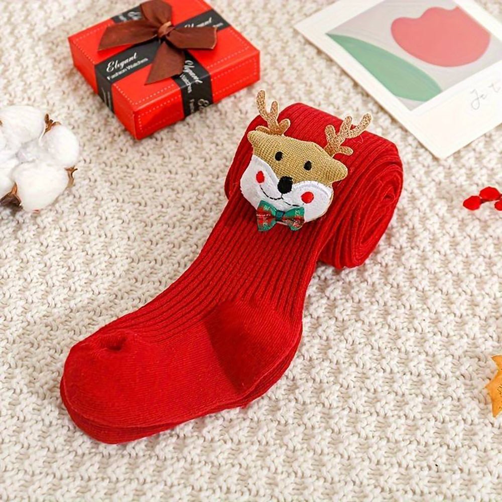 Little Surprise Box Red Gold Reindeer 3D Pop Up Stockings For Kids