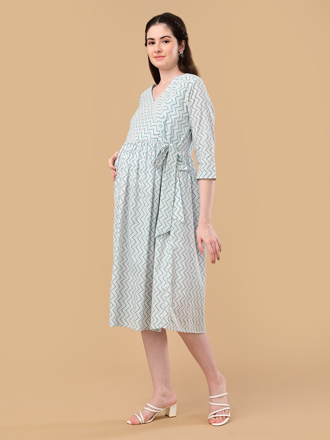  Chroma Chaos Maternity and Nursing Dress Multi