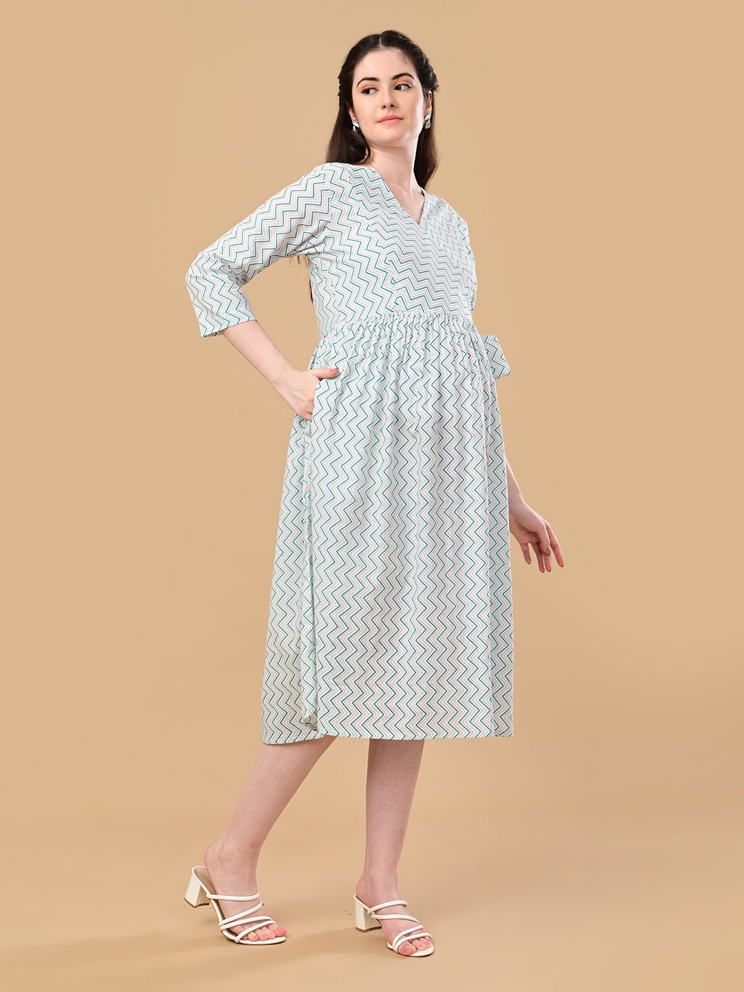  Chroma Chaos Maternity and Nursing Dress Multi