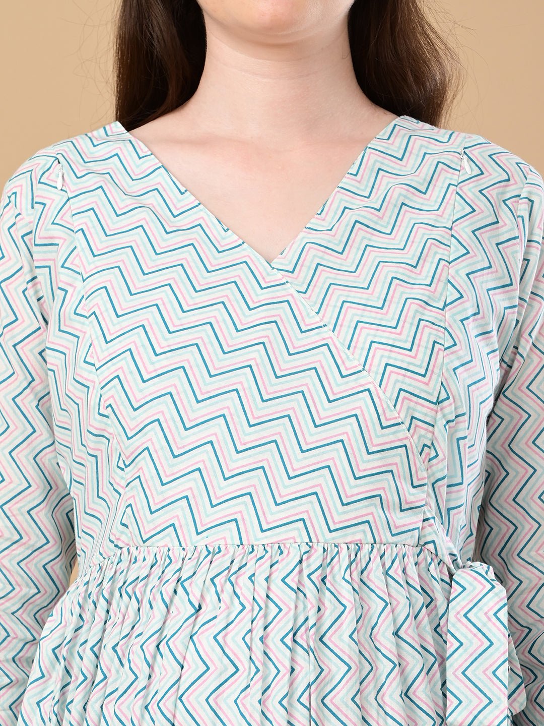  Chroma Chaos Maternity and Nursing Dress Multi