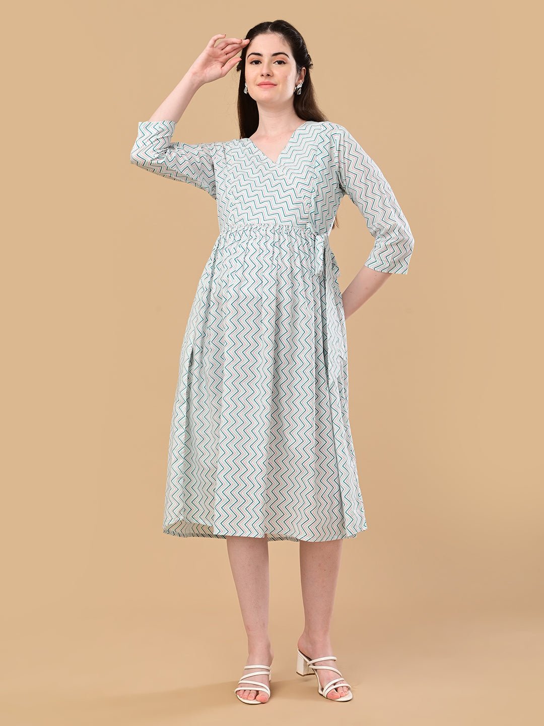  Chroma Chaos Maternity and Nursing Dress Multi