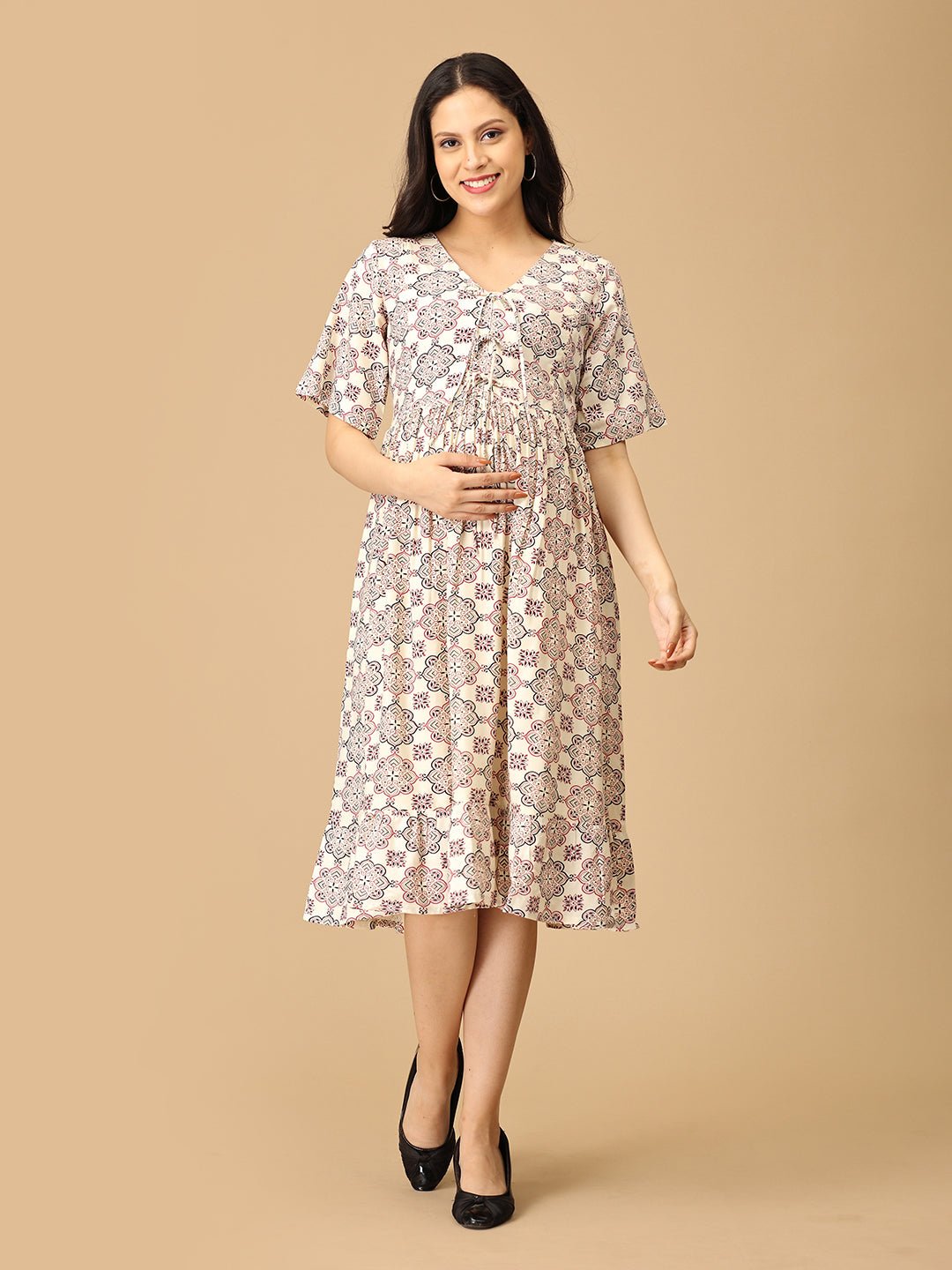  Color Crush Maternity and Nursing Dress Multi