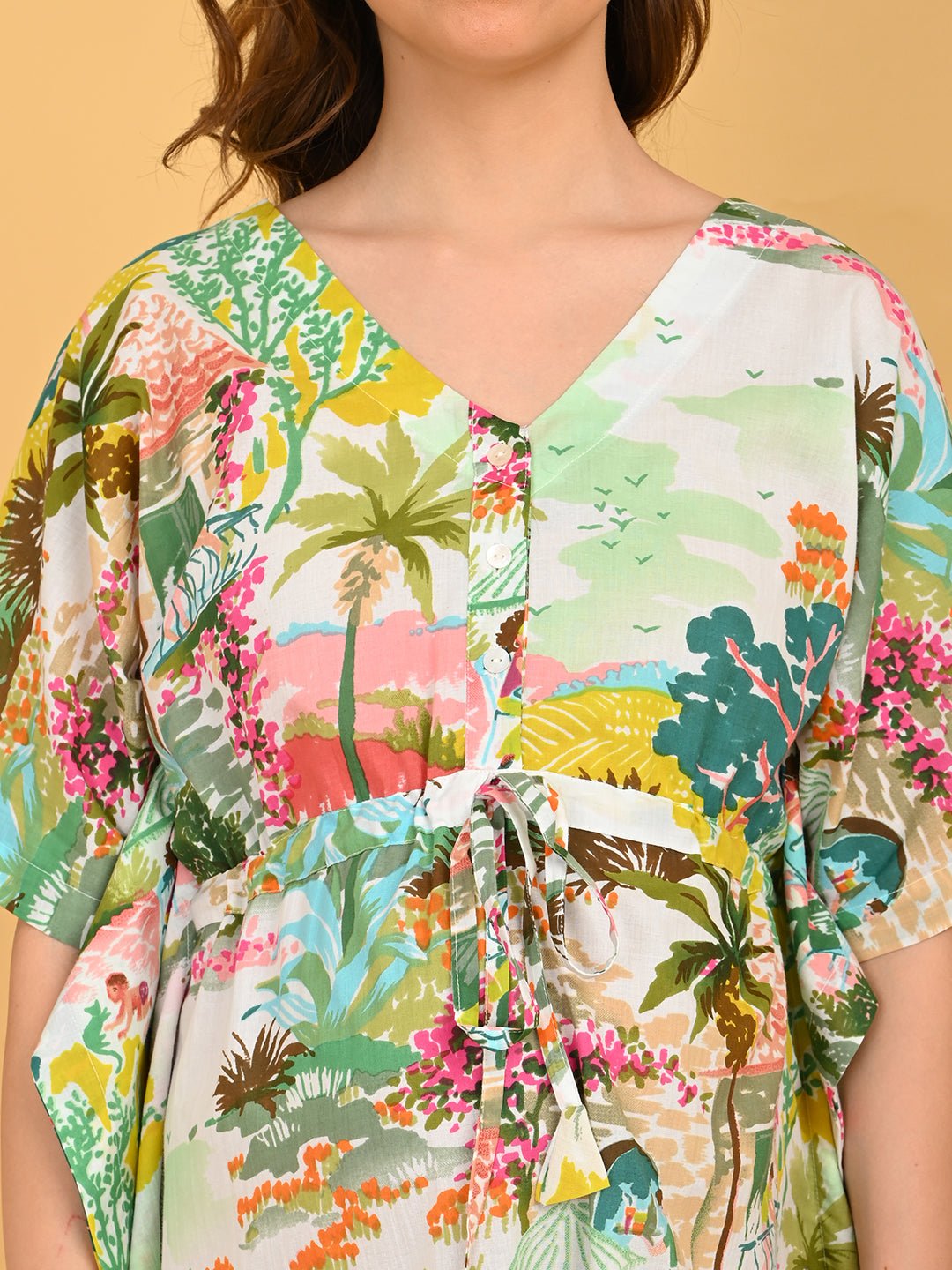 Colour Riot Maternity and Nursing Kaftan Nighty Multi