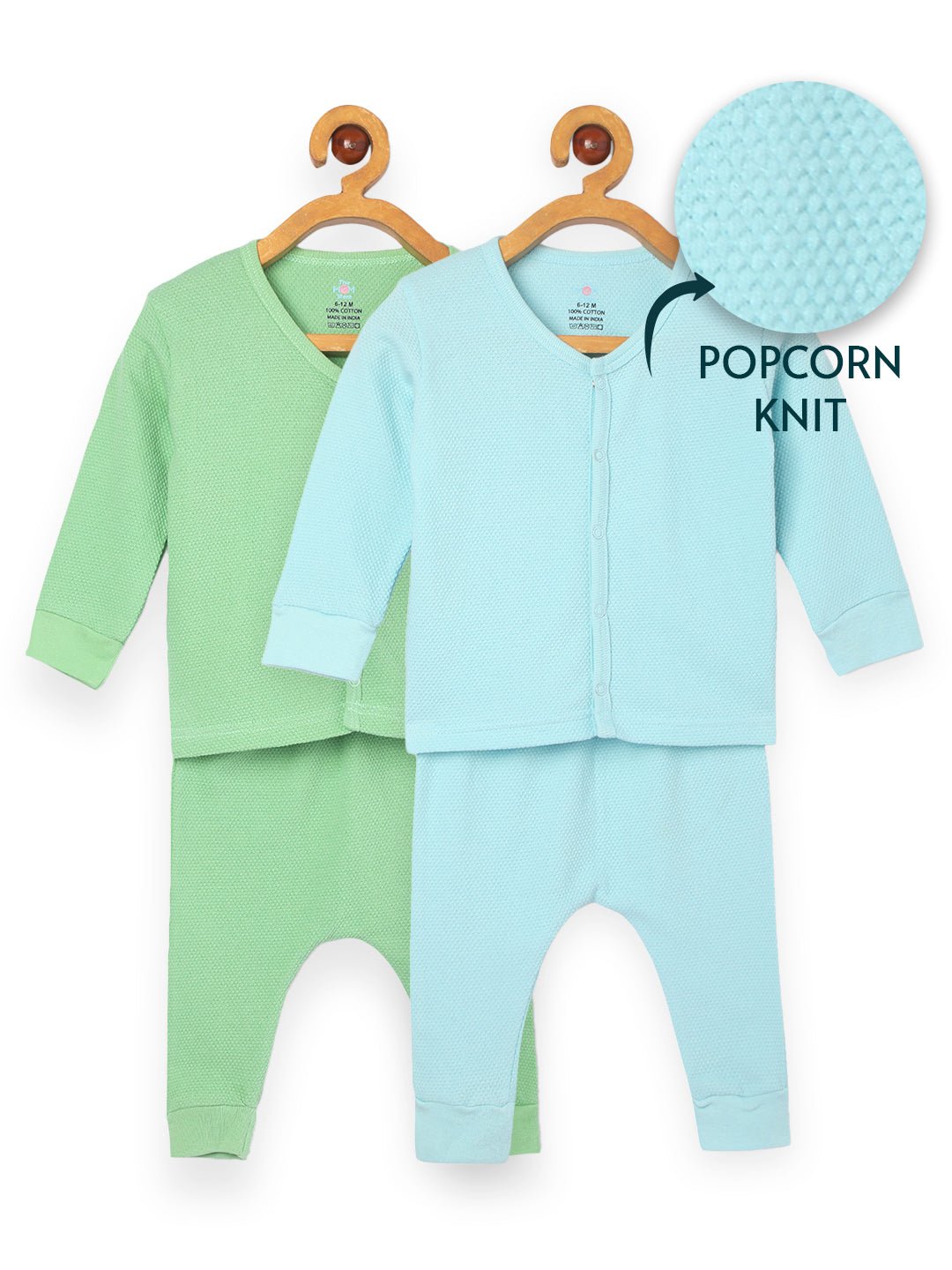  Pastel Blue And Green Infant Set Combo Pack Of 2