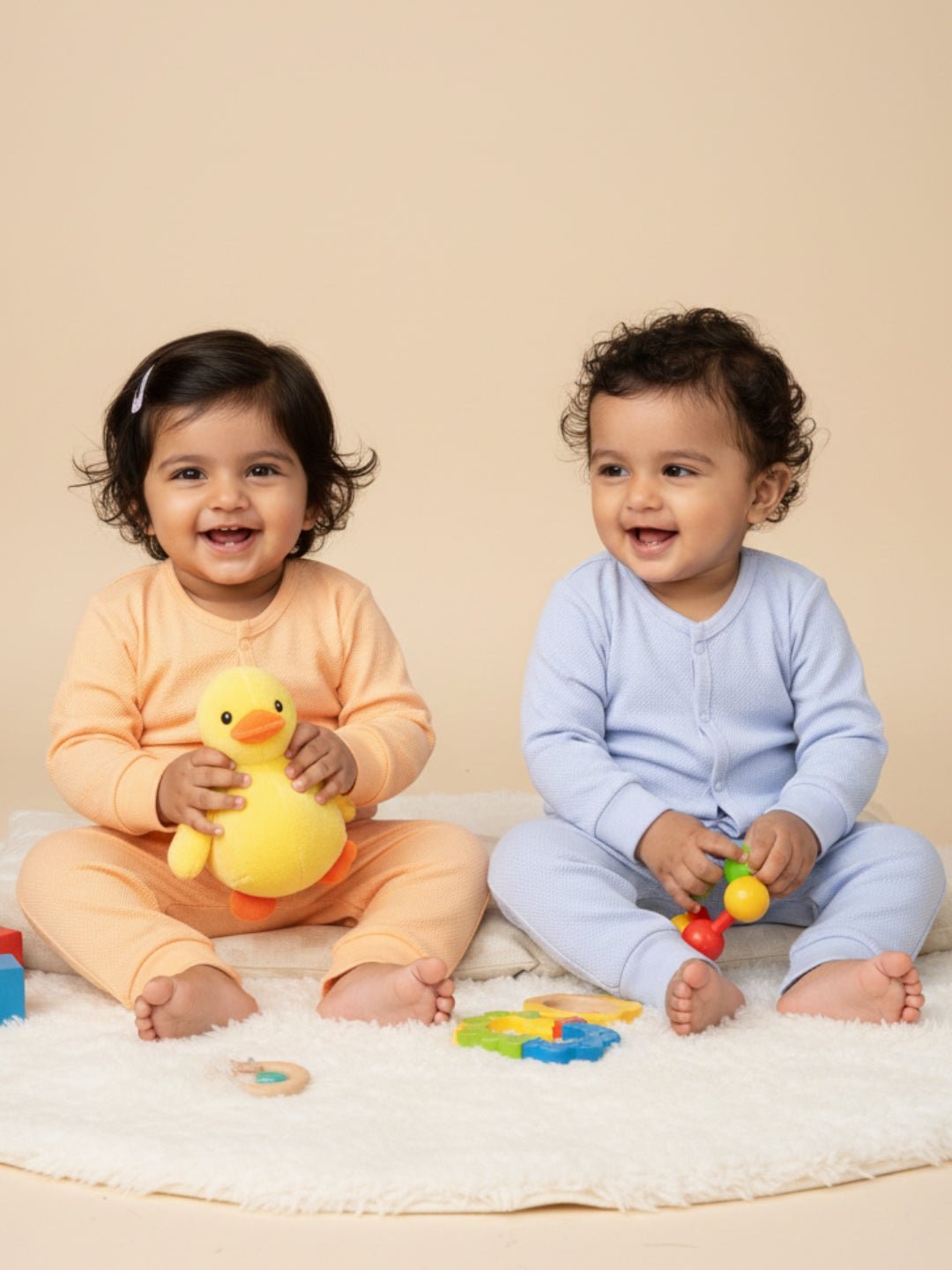  Pastel Orange & Lavender Infant Set Combo 2-Pack