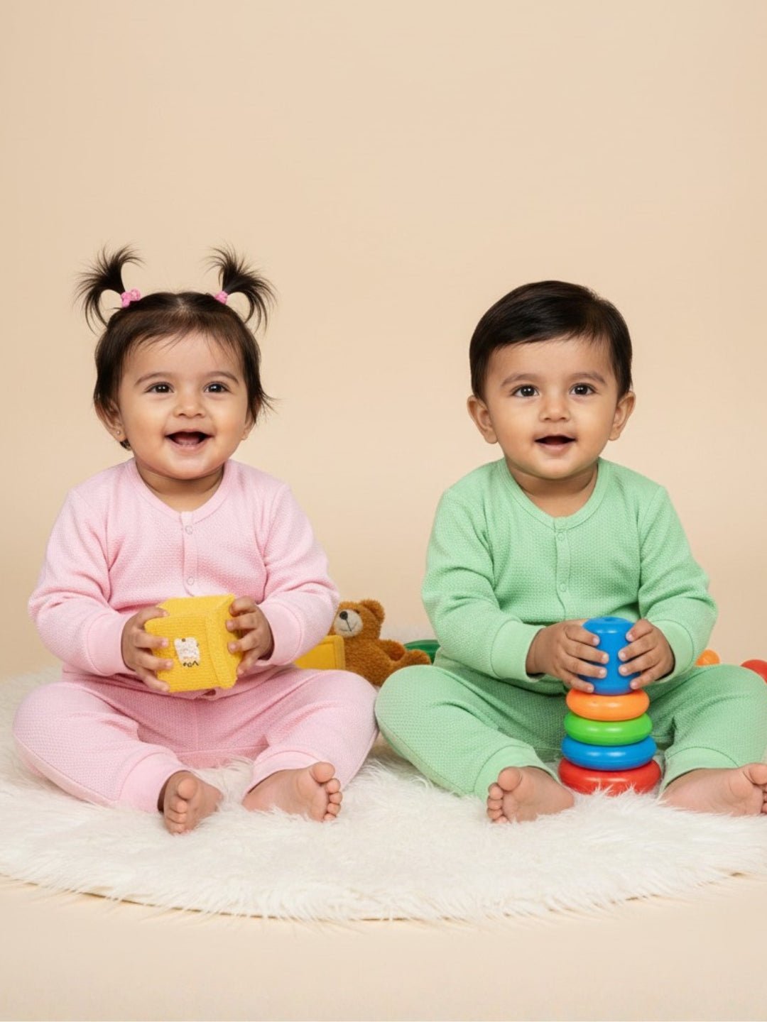  Pastel Pink & Green Infant Set Combo 2-Pack