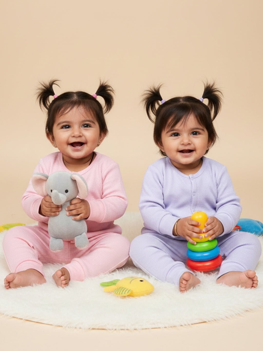  Pastel Pink & Lavender Infant Set Combo 2-Pack