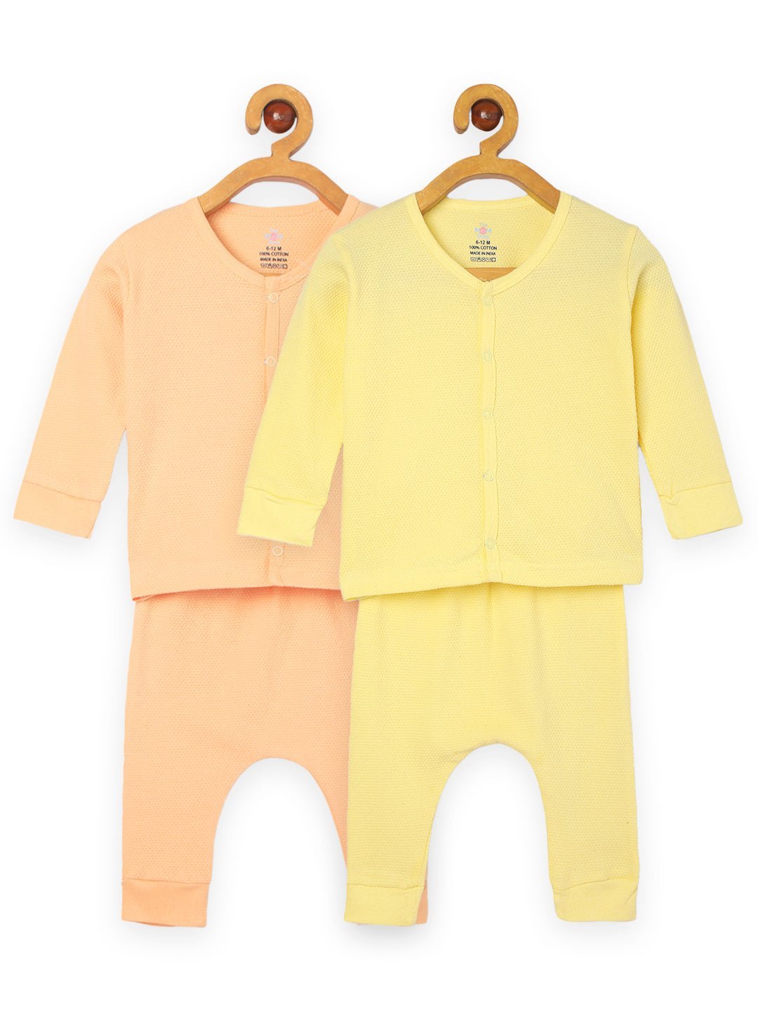  Pastel Yellow & Pastel Orange Infant Set 2-Pack