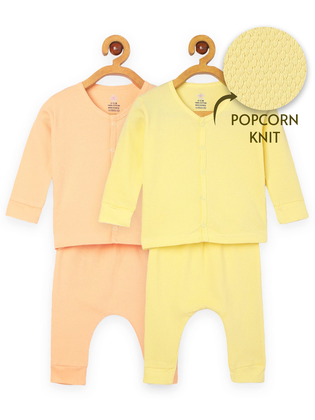  Pastel Yellow & Pastel Orange Infant Set 2-Pack