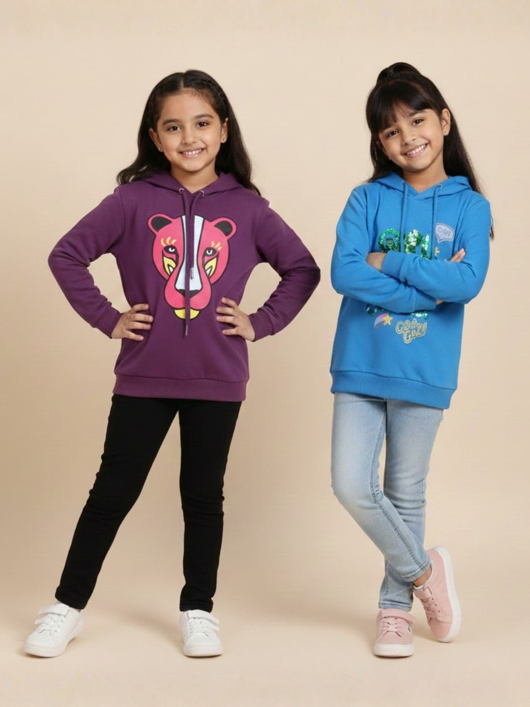 Combo Of 2 Kids Hooded Sweatshirts