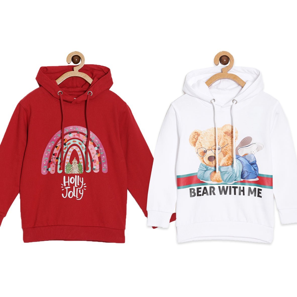 Combo Of 2 Kids Hooded Sweatshirts