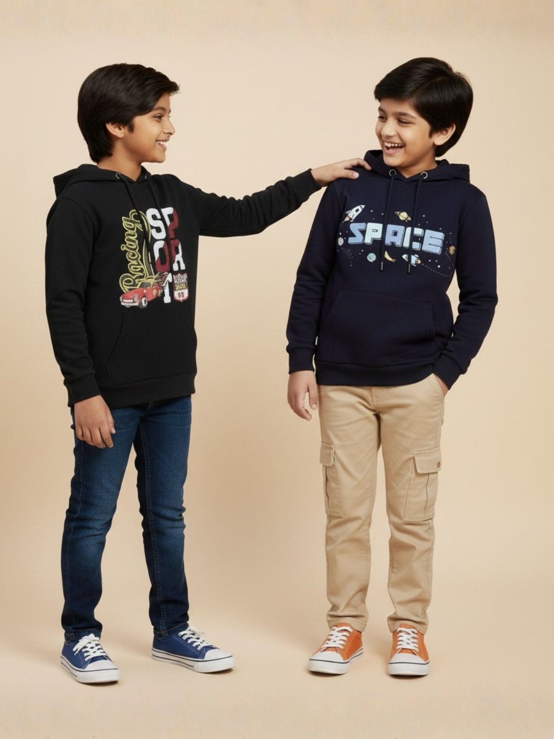 Combo Of 2 Kids Hooded Sweatshirts
