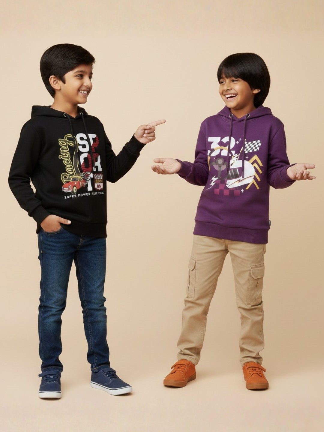 Combo Of 2 Kids Hooded Sweatshirts