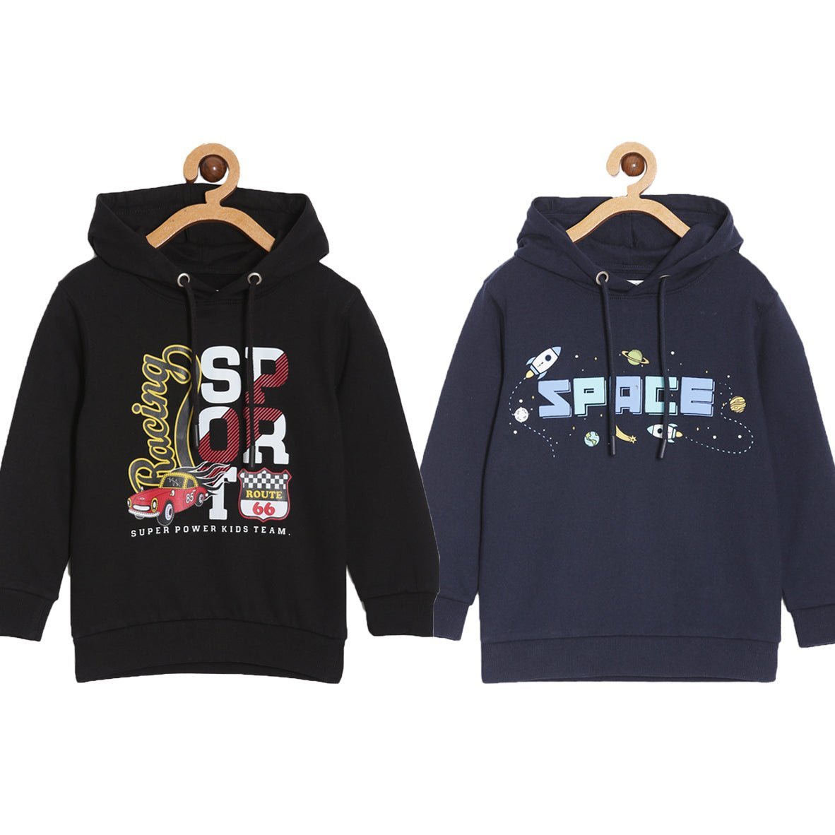 Combo Of 2 Kids Hooded Sweatshirts