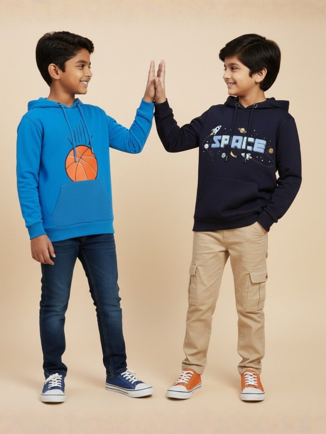 Combo Of 2 Kids Hooded Sweatshirts
