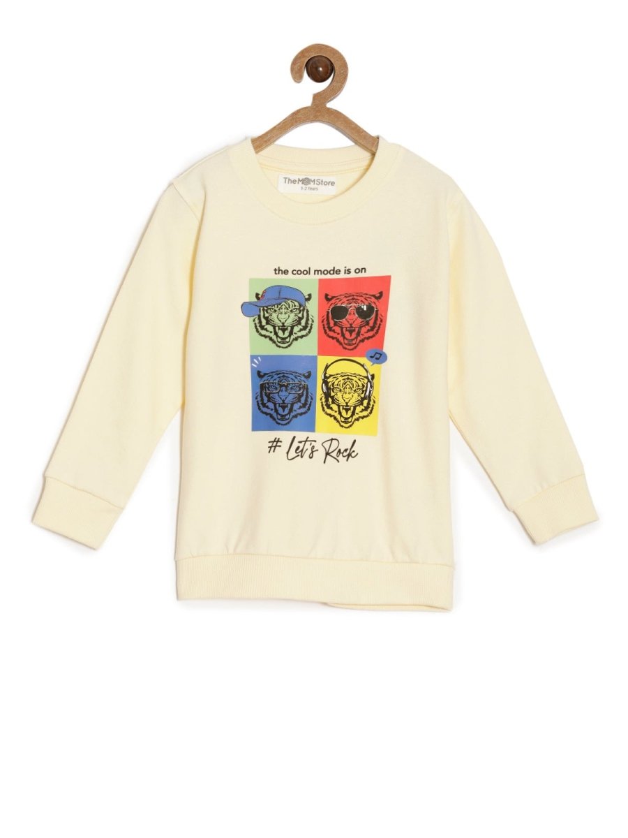 Multi Color Cotton French Terry Sweatshirts For Kids Pack of 2