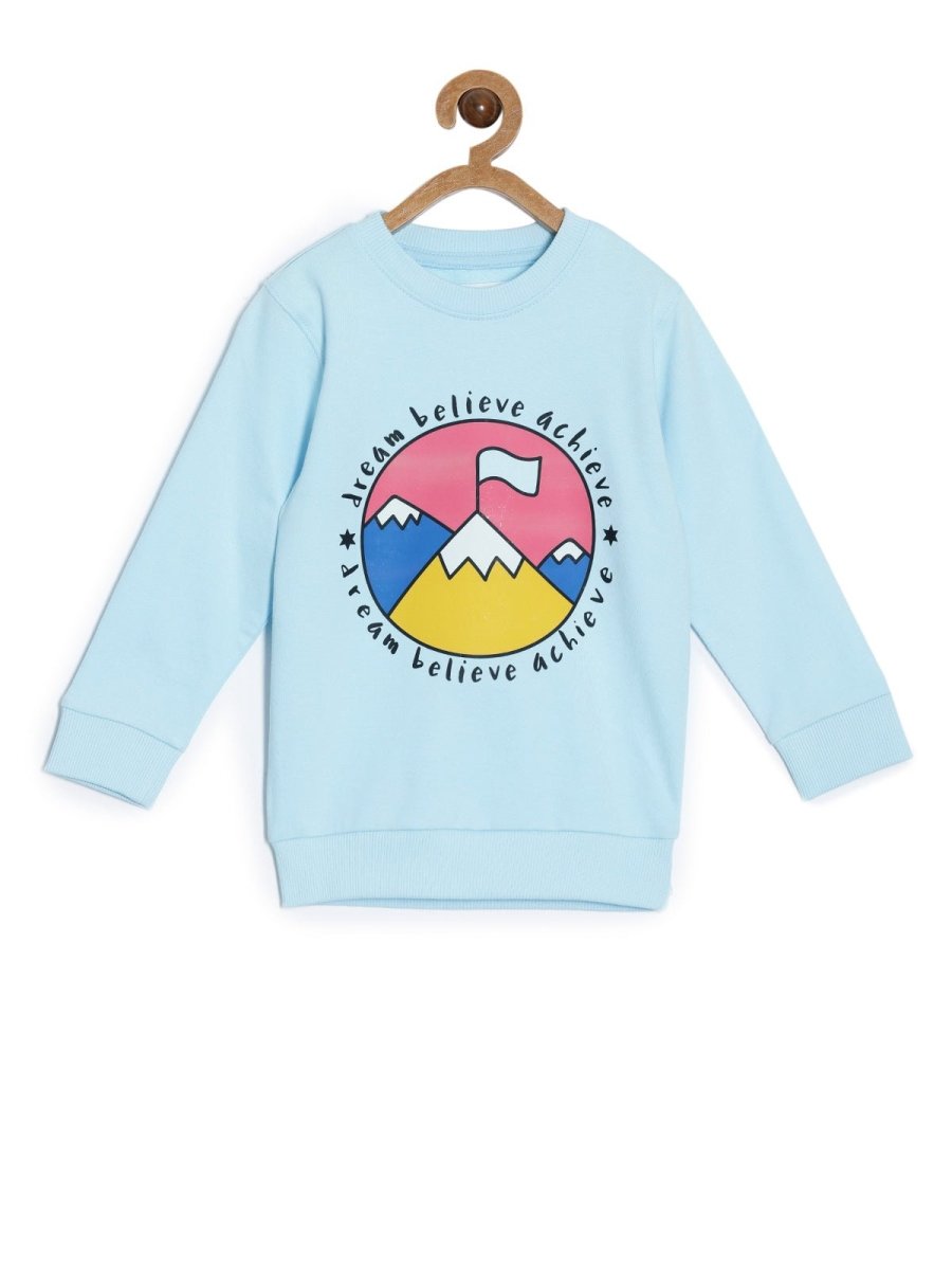 Multi Color Cotton French Terry Sweatshirts For Kids Pack of 2
