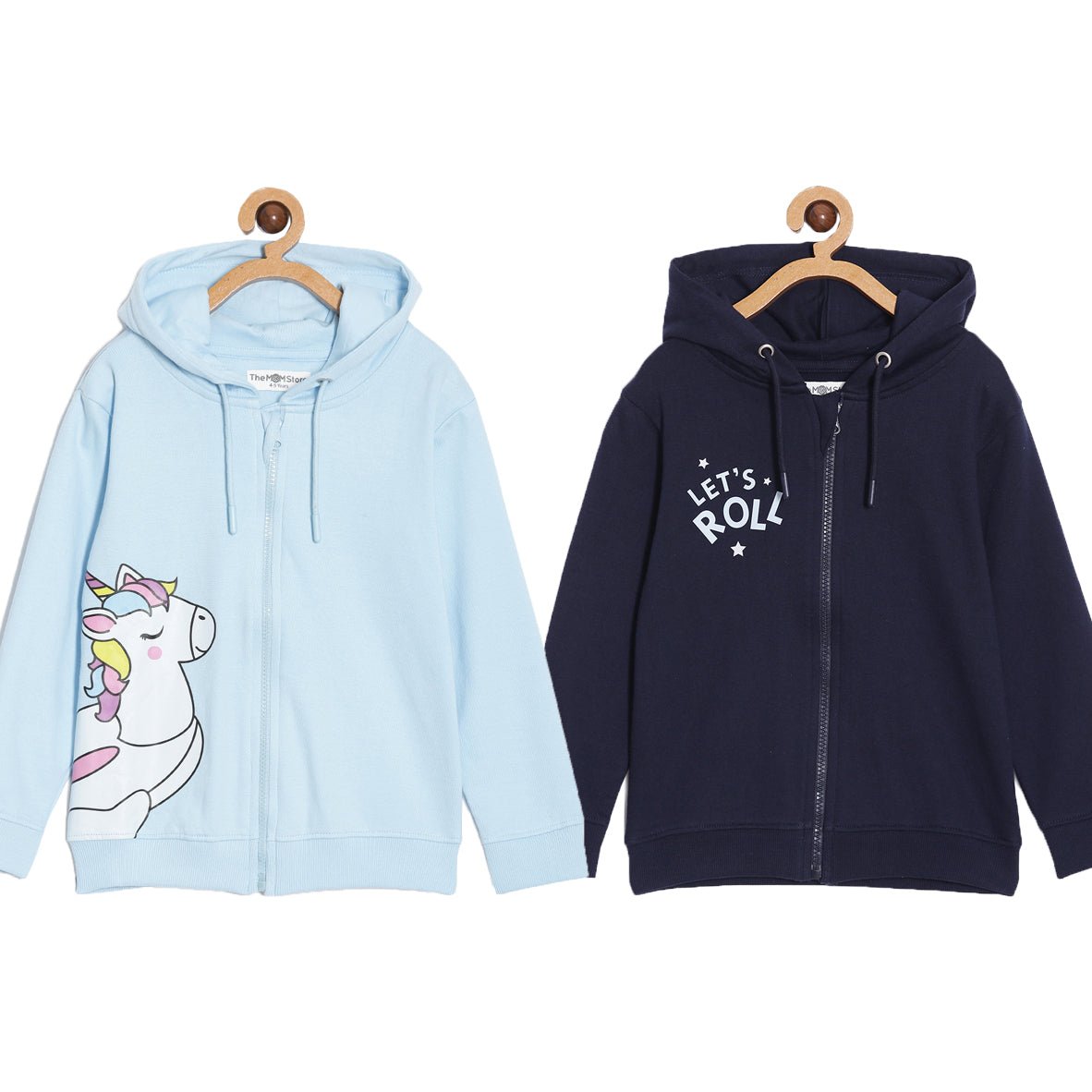  Kids Hooded Zipper Jacket Combo Pack of 2