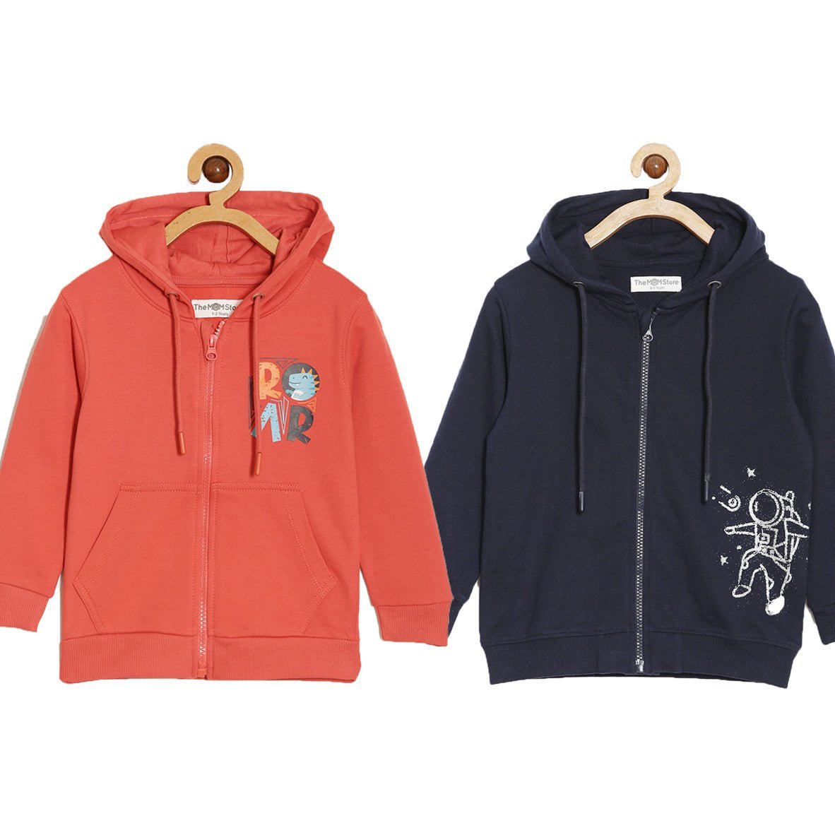  Kids Hooded Zipper Jacket Combo Pack of 2