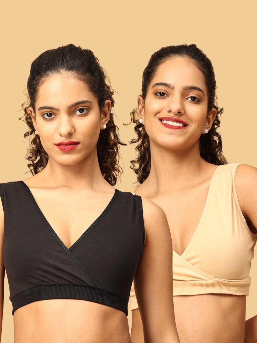  Combo Of 2 Maternity Nursing Sleep Bra Multi