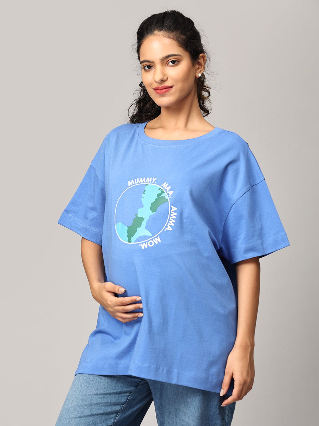  Mumma Oversized Maternity and Nursing T shirt Combo Option A