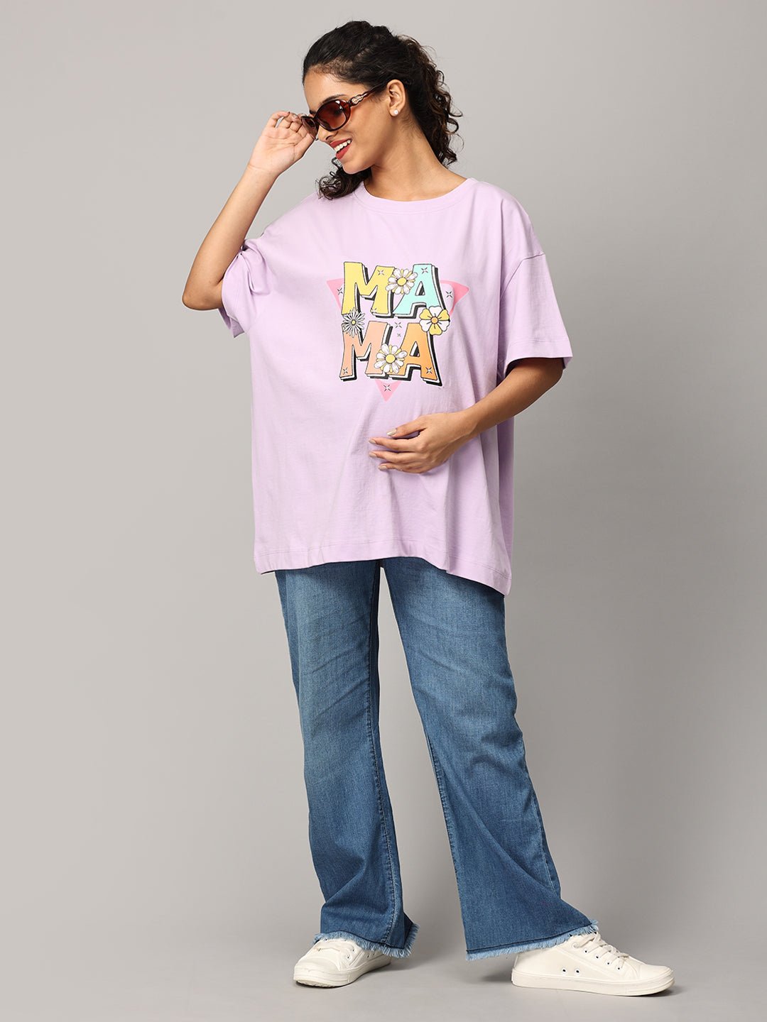  Mumma Oversized Maternity and Nursing T shirt Combo Option A
