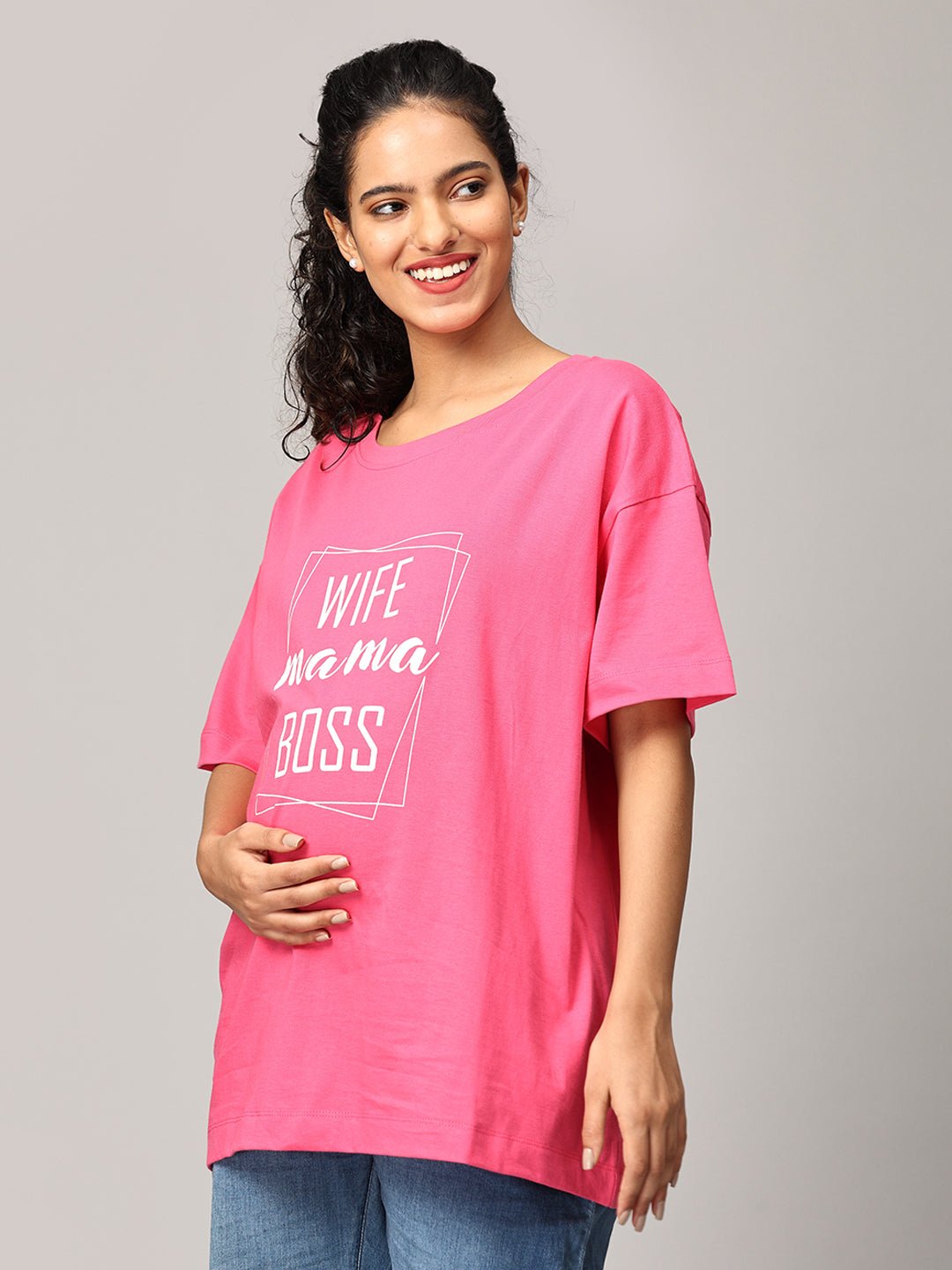  Mumma Oversized Maternity and Nursing T shirt Combo Option A