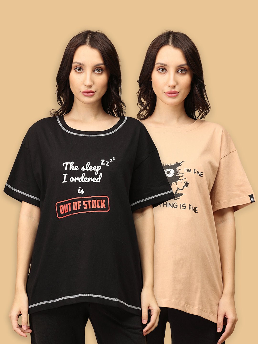  Mumma Oversized Maternity and Nursing T shirt Combo Option B