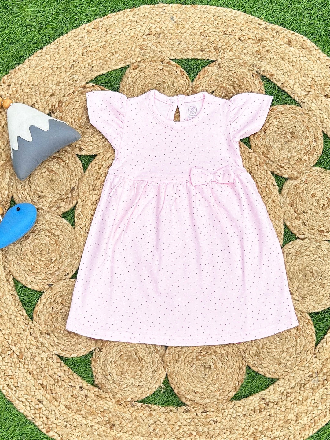 Pink Rabbit And Polka Dotted Girls Casual Dresses Pack Of 2