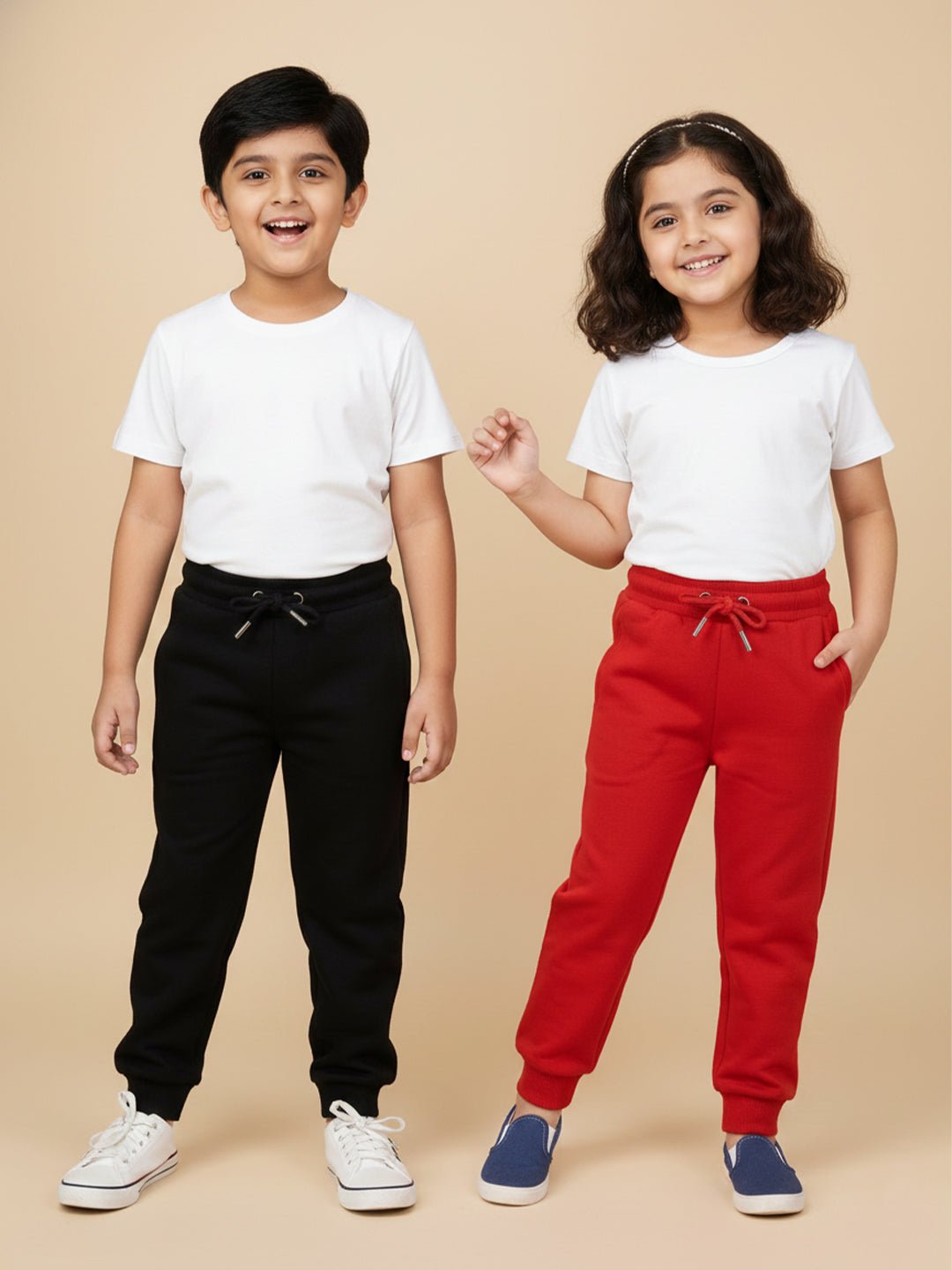 Neon Green Light Blue Winter Sweatpants For Kids
