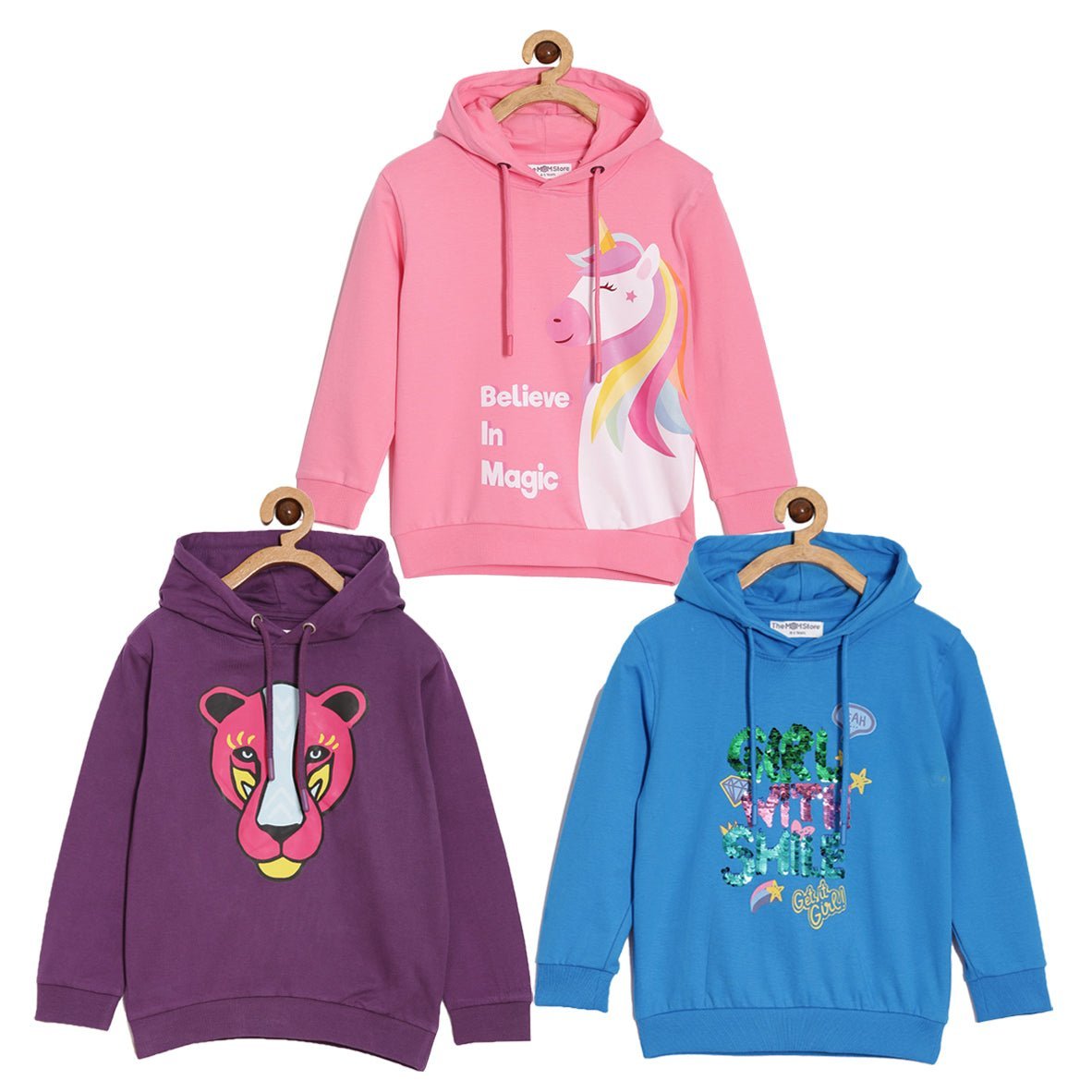 Combo Of 3 Kids Hooded Sweatshirts