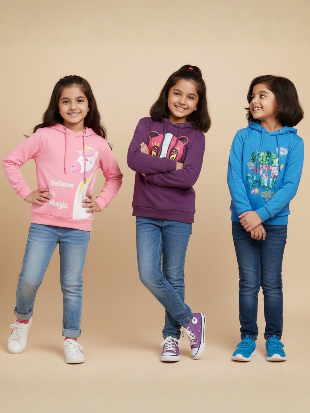 Combo Of 3 Kids Hooded Sweatshirts