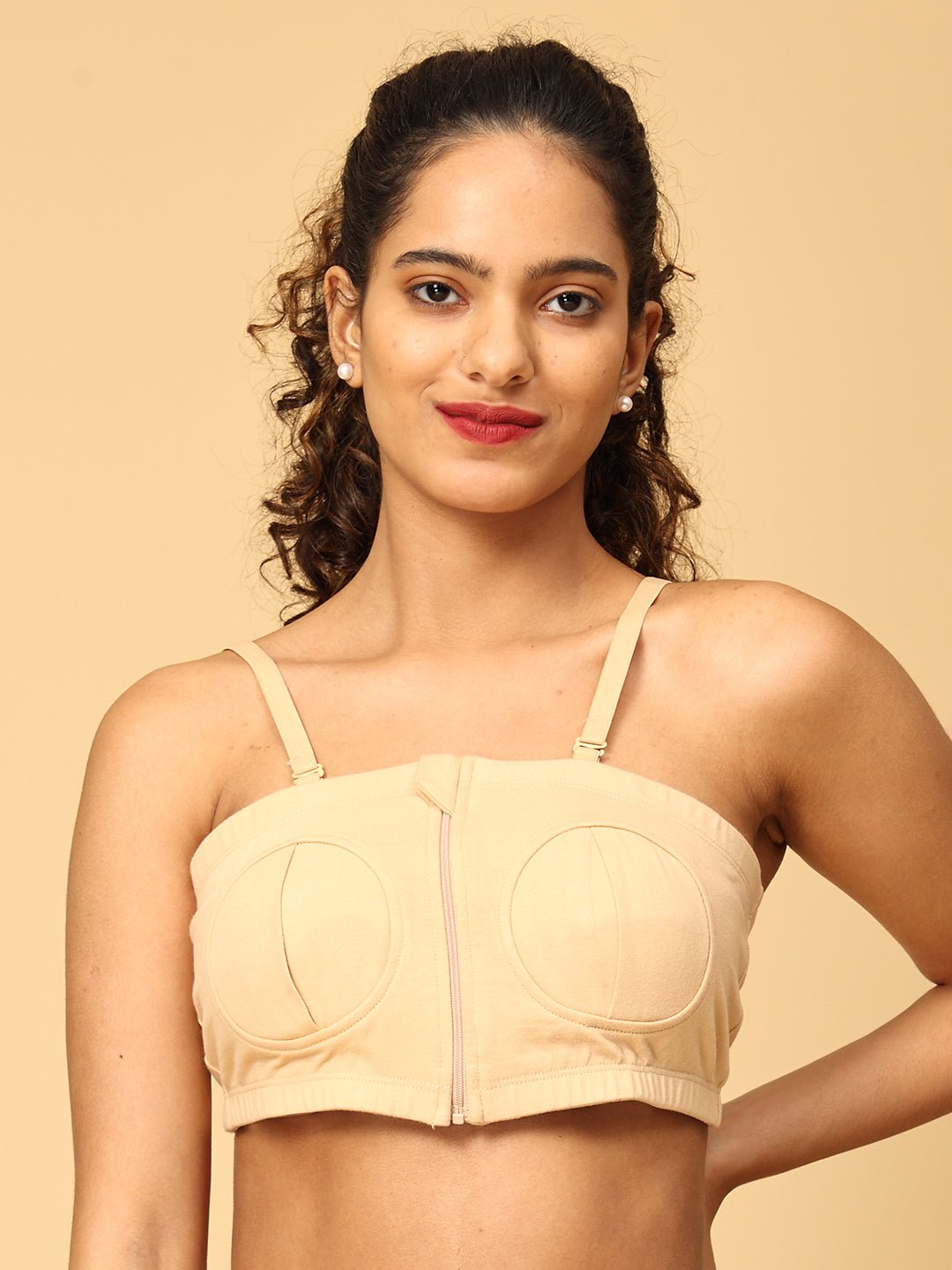  Nursing Pumping Bra Black Beige & Grey