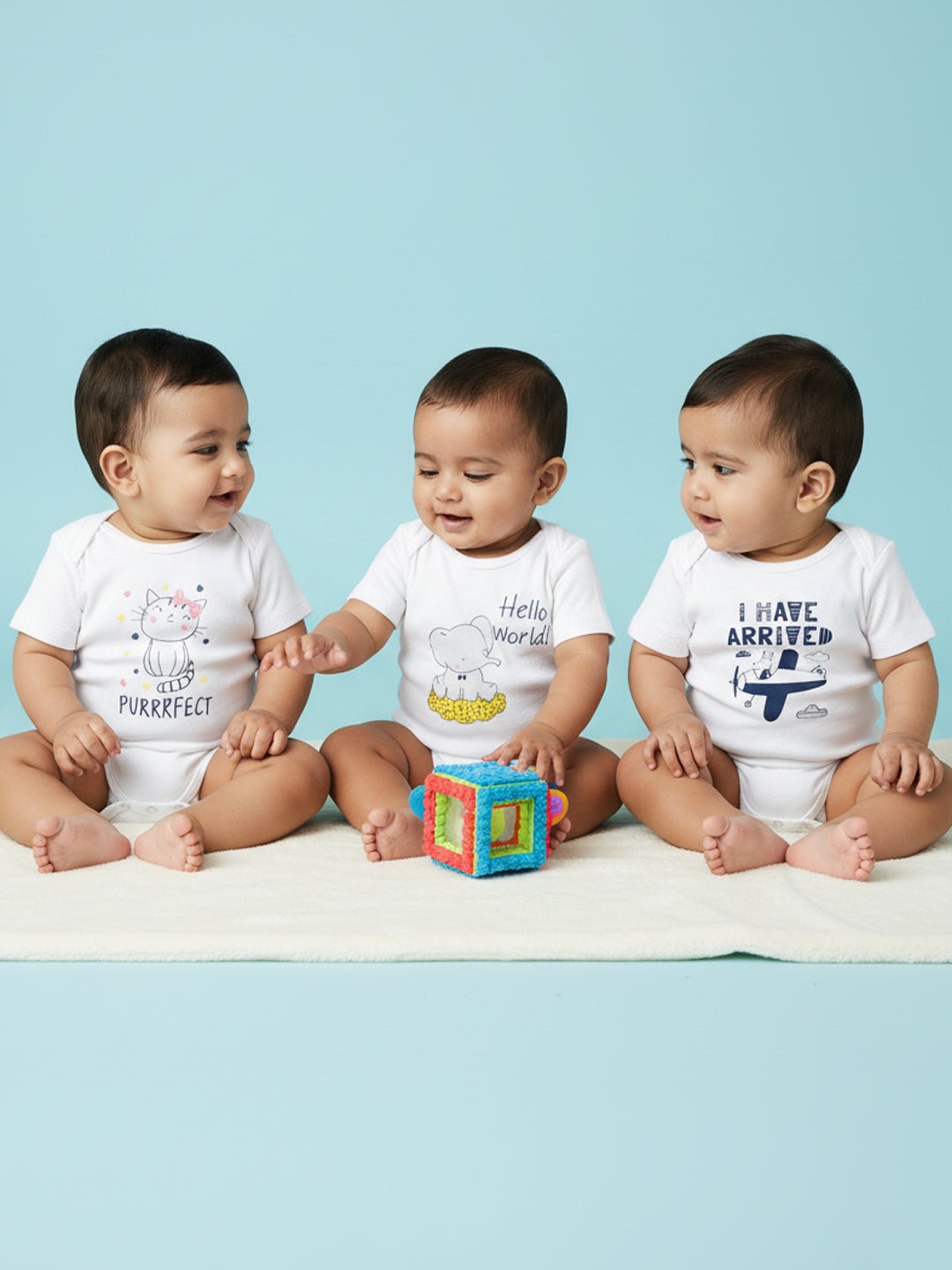 Chest Printed Infant Baby Onesie Combo 3-Pack