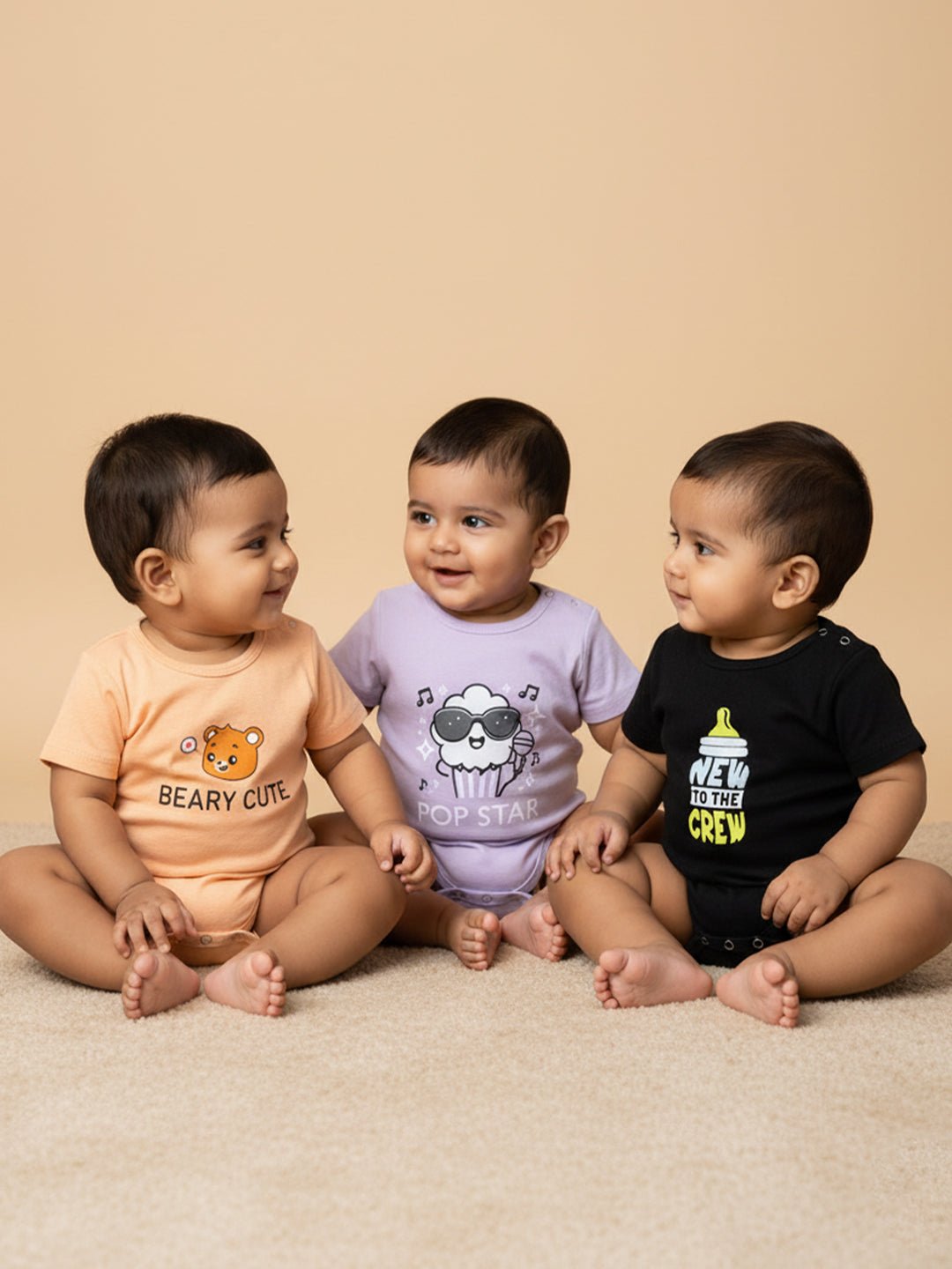  Chest Printed Infant Baby Onesie Combo 3-Pack