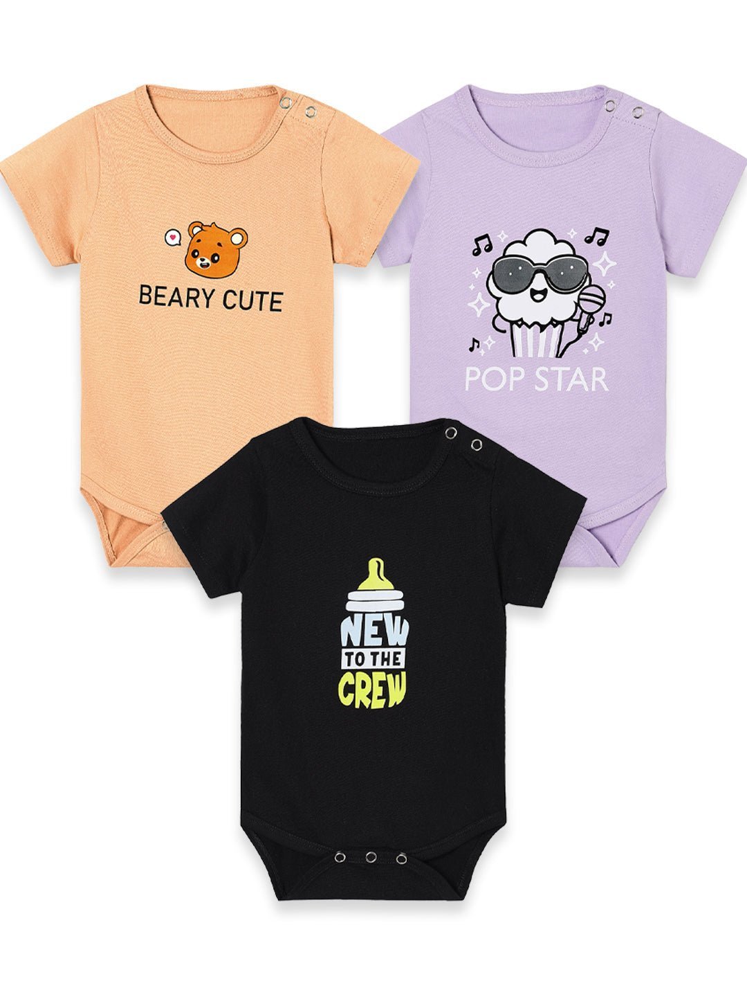  Chest Printed Infant Baby Onesie Combo 3-Pack