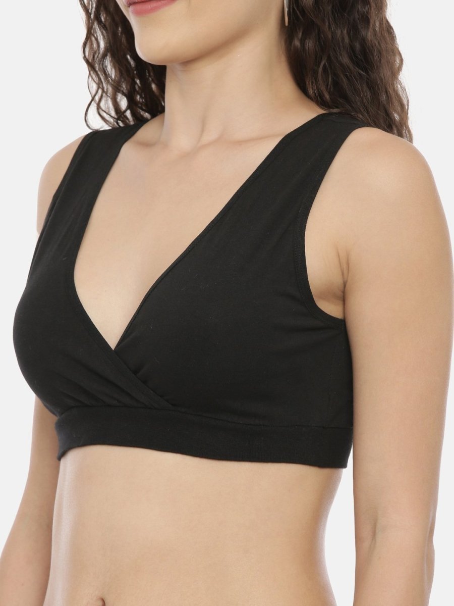  Maternity Nursing Sleep Bra and Panty Combo Black