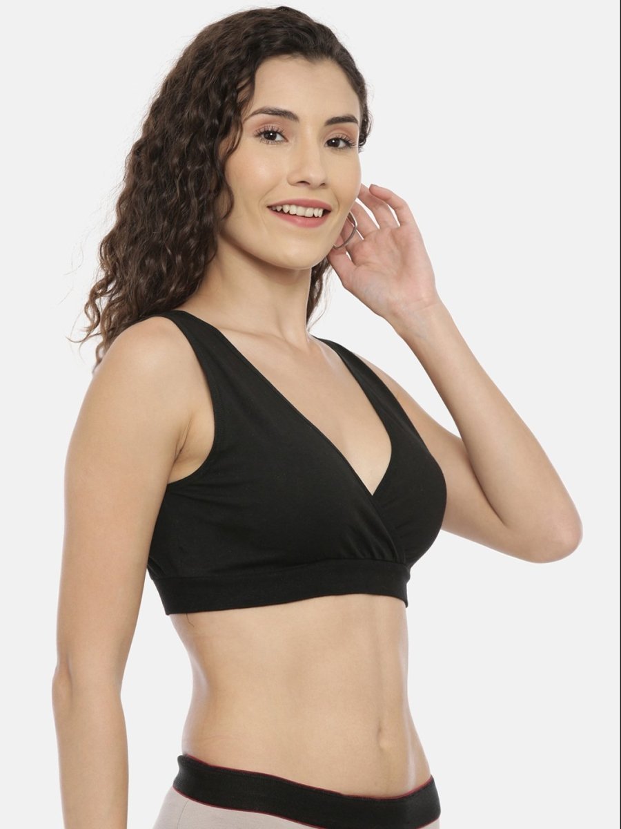  Maternity Nursing Sleep Bra and Panty Combo Black