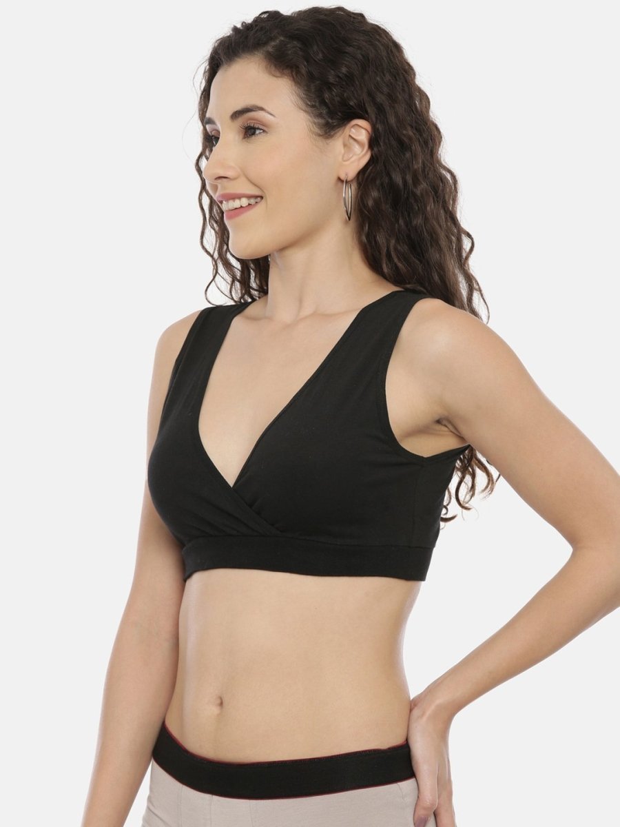  Maternity Nursing Sleep Bra and Panty Combo Black