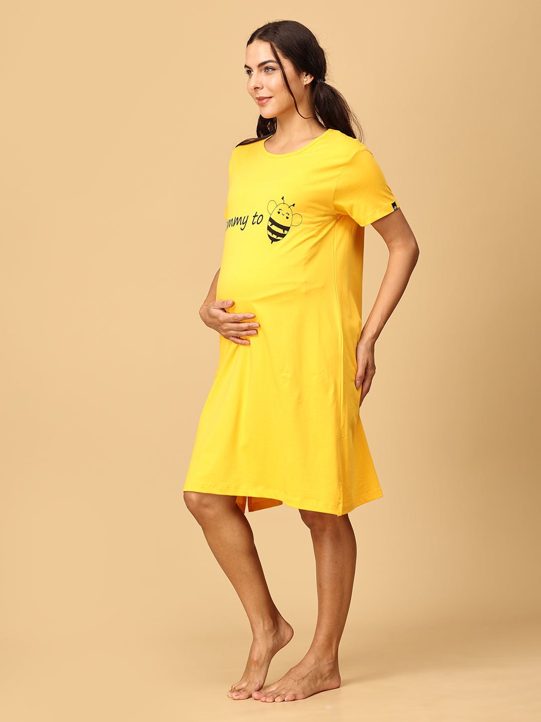  Combo Of Pregasaurus Mommy To Be Maternity T-Shirt Dress Multi
