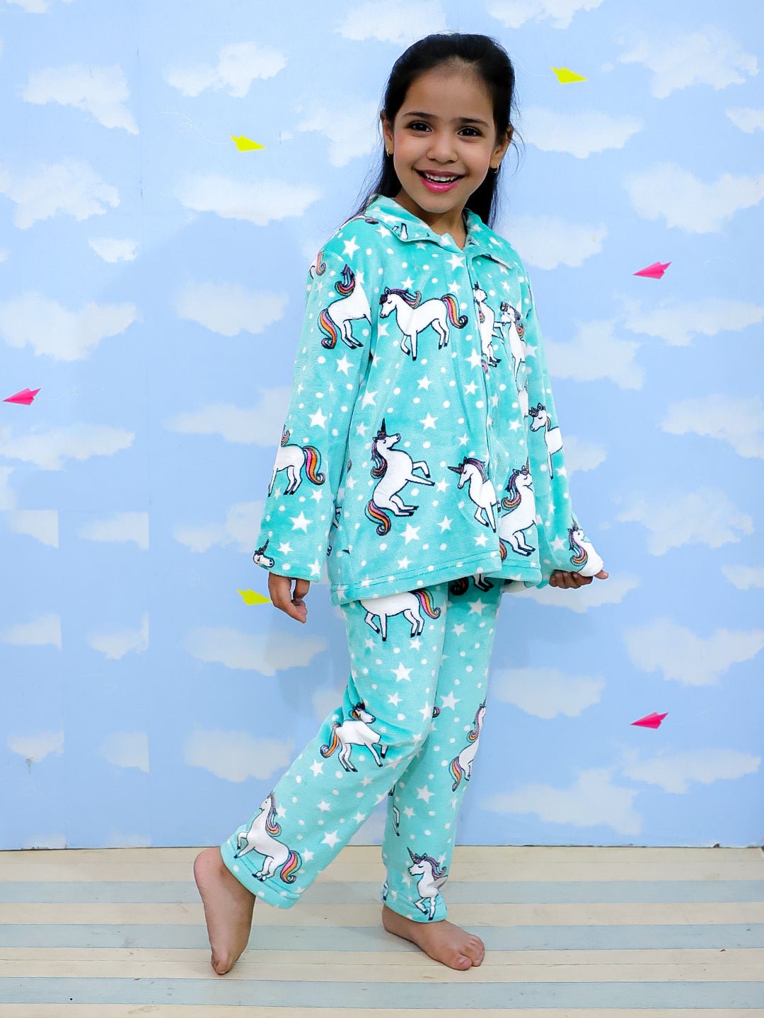  Unicorn Slumber Party Fleece Pajama and Blanket Set