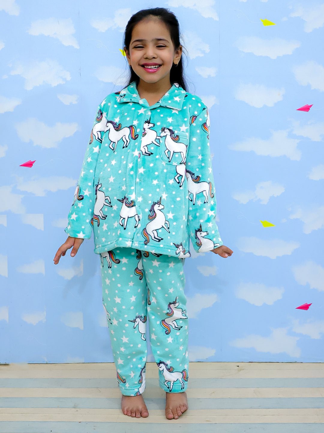  Unicorn Slumber Party Fleece Pajama and Blanket Set