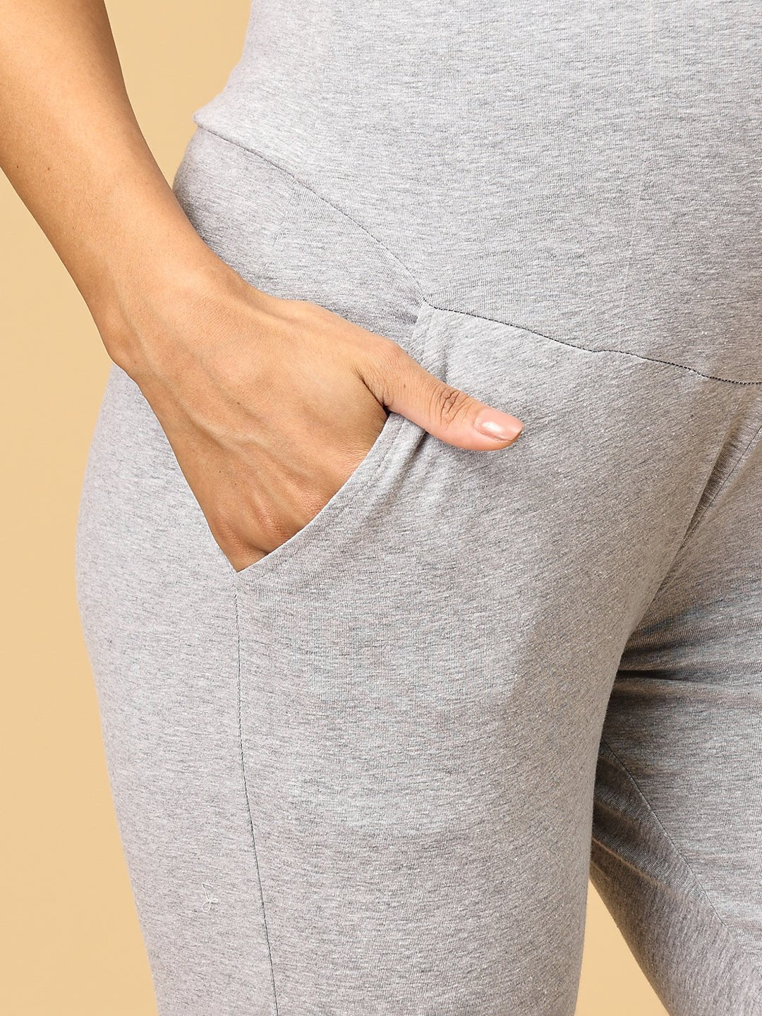  Comfy Maternity Joggers Light Grey