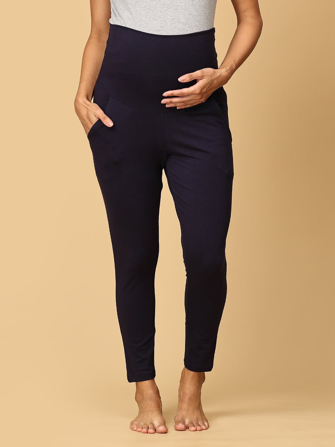  Comfy Maternity and Nursing Leggings Navy Blue
