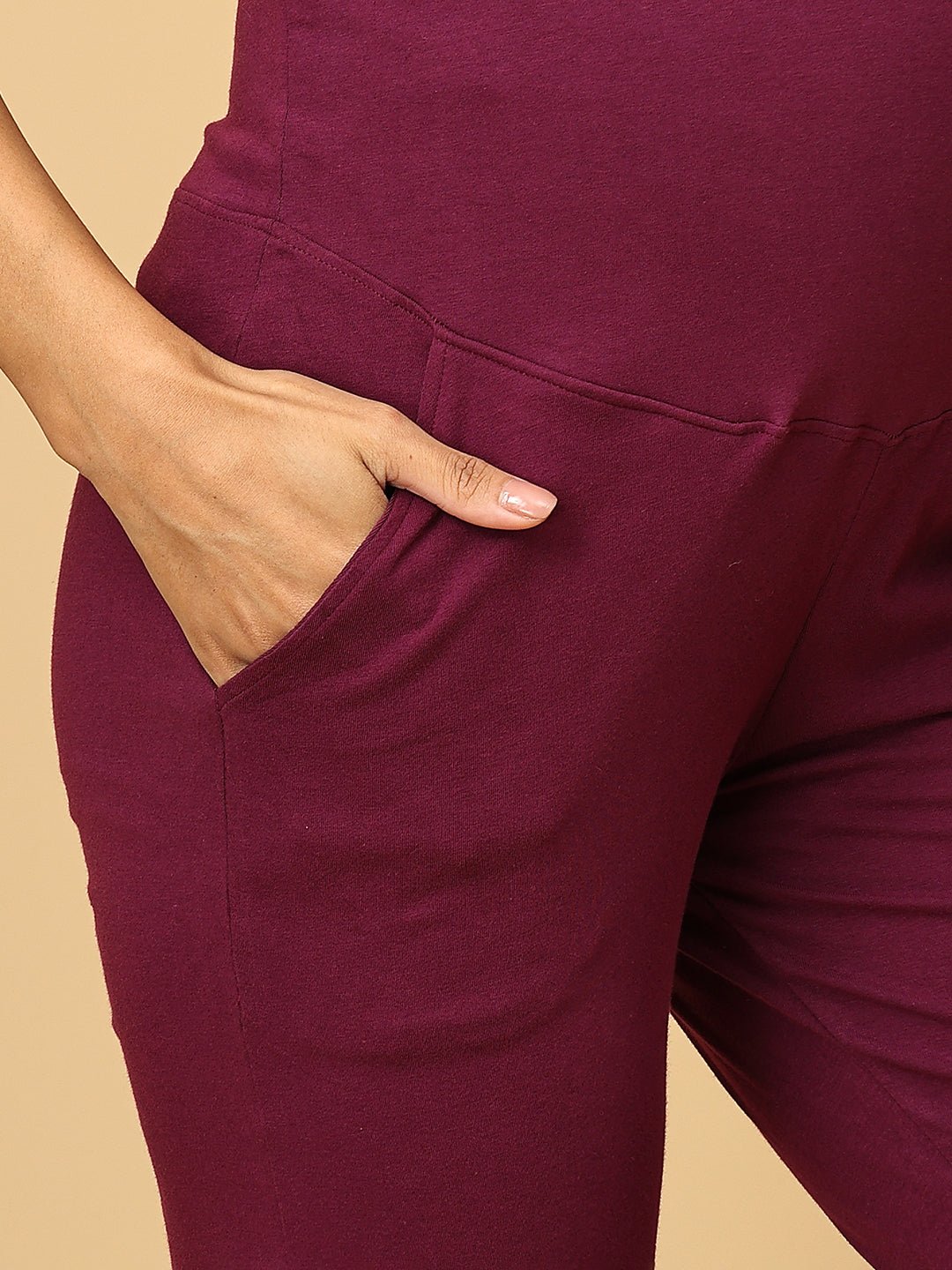  Comfy Maternity Regular Pants Grape