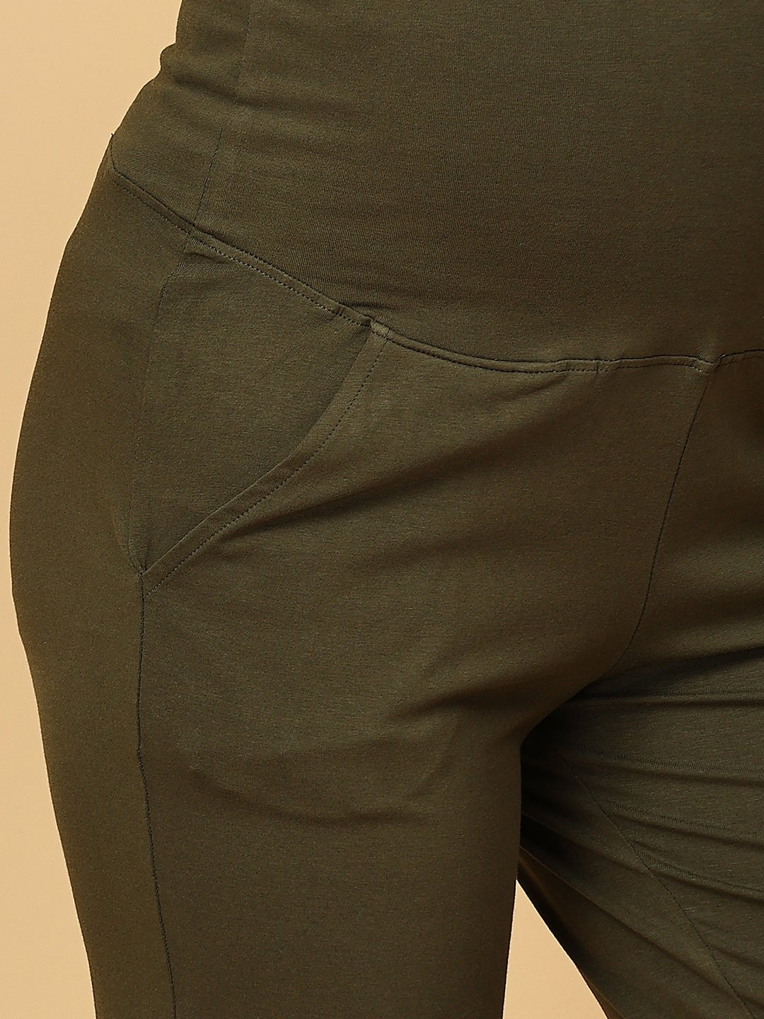  Comfy Maternity Trackpants Olive
