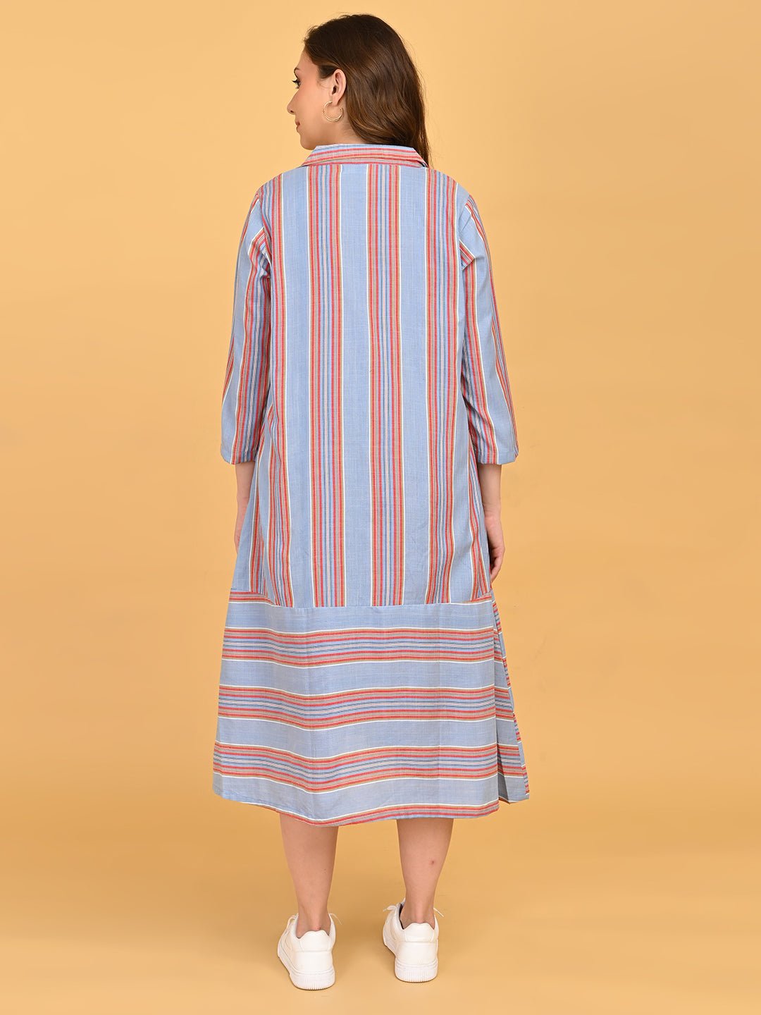  Copper Daybreak Maternity and Nursing Shacket Dress Multi