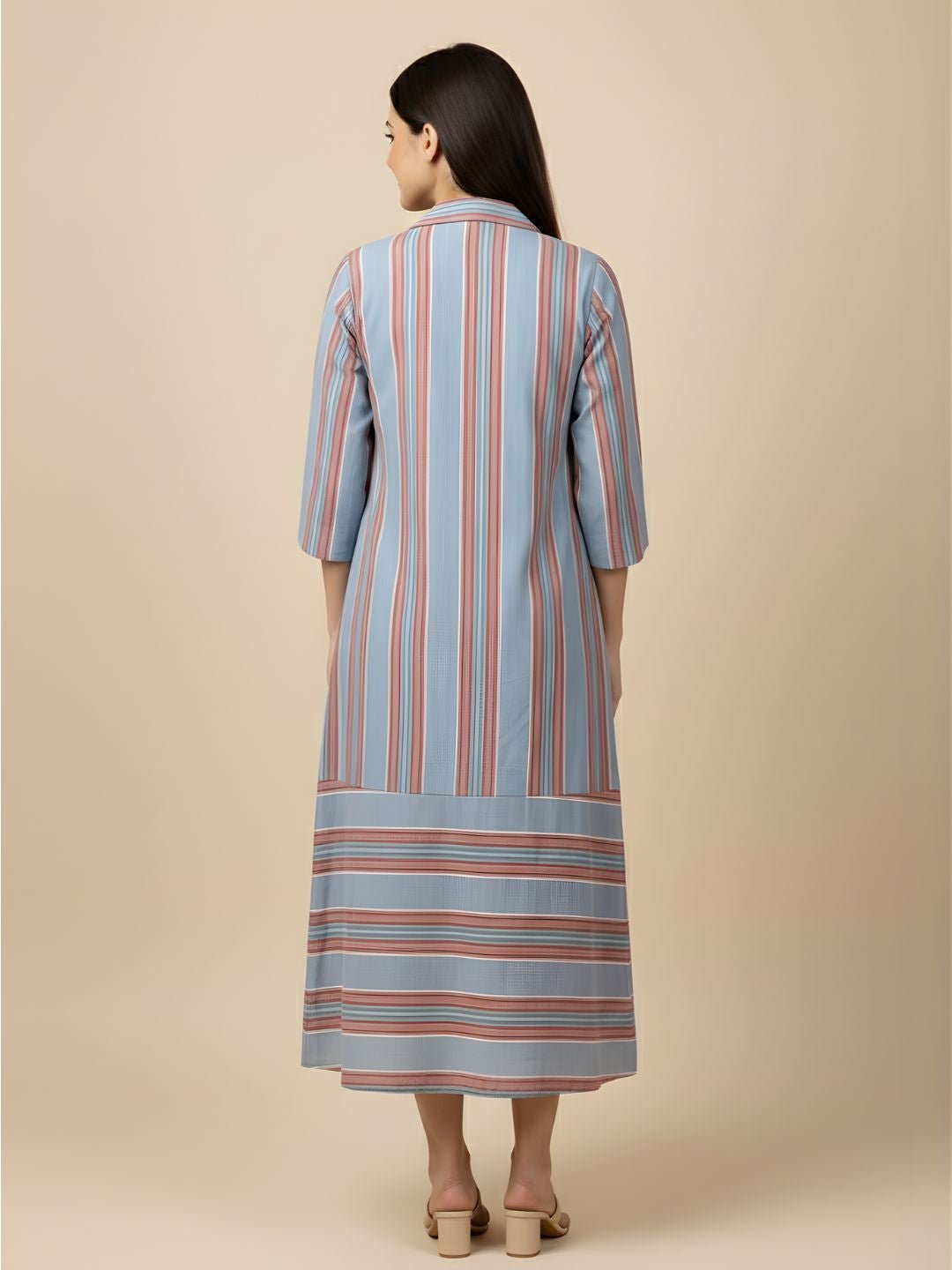  Copper Daybreak Maternity and Nursing Shacket Dress Multi